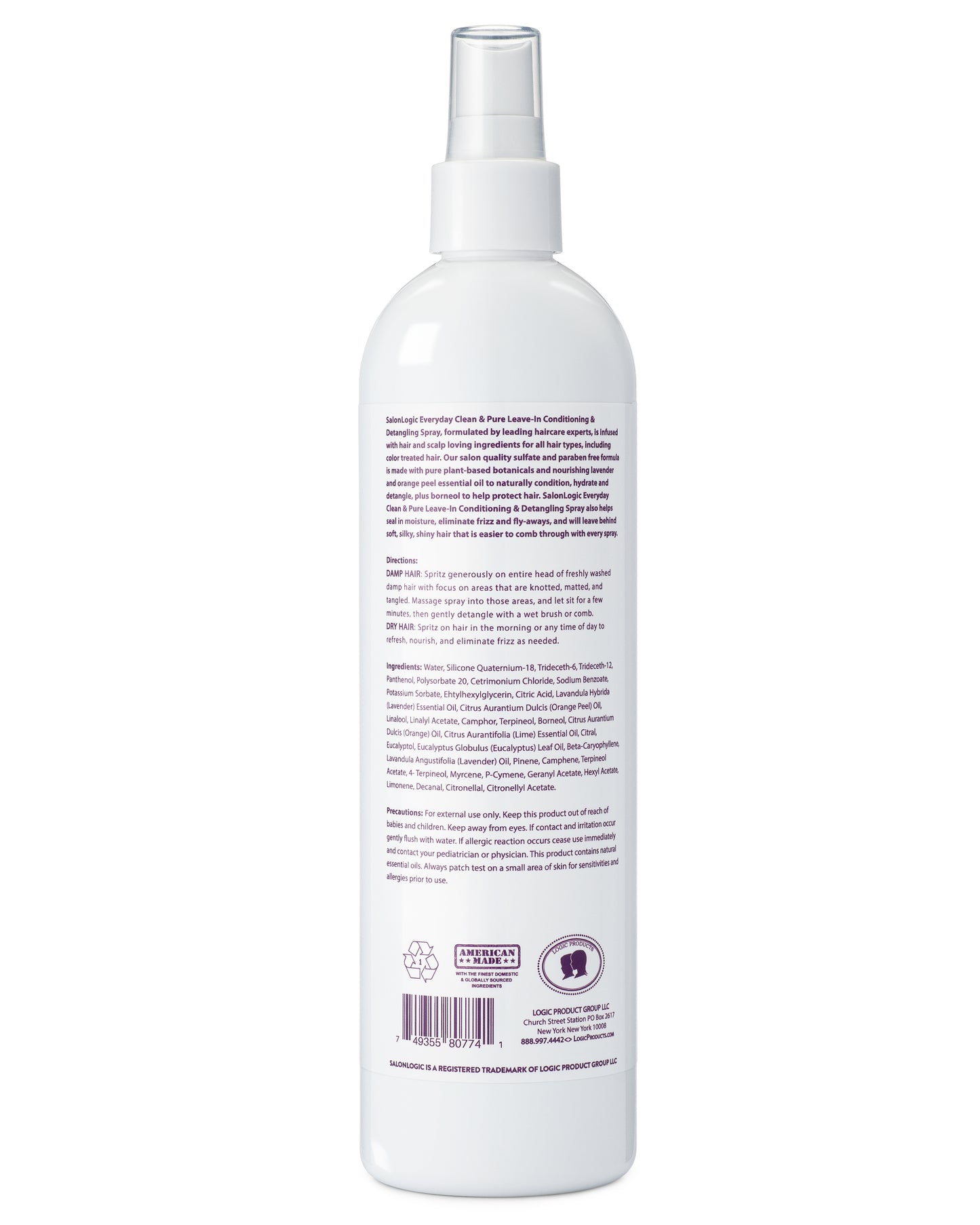 SalonLogic Everyday Clean & Pure Leave-In Conditioning & Detangling Spray